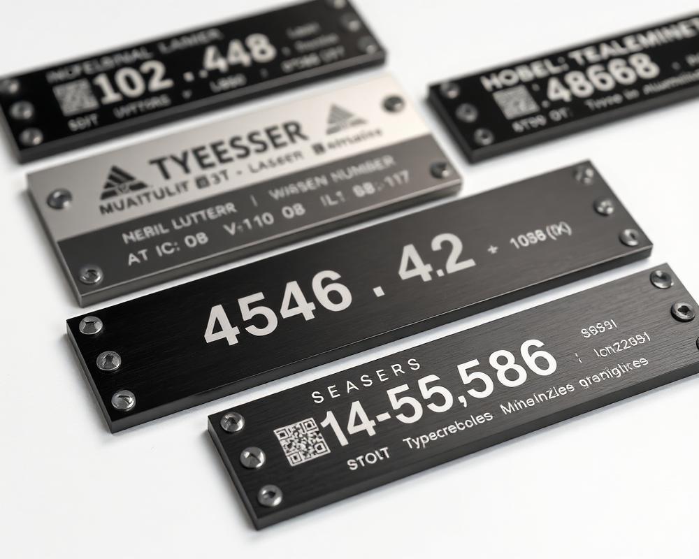 Typenschilder aus Aluminium mit Lasergravur und QR-Code